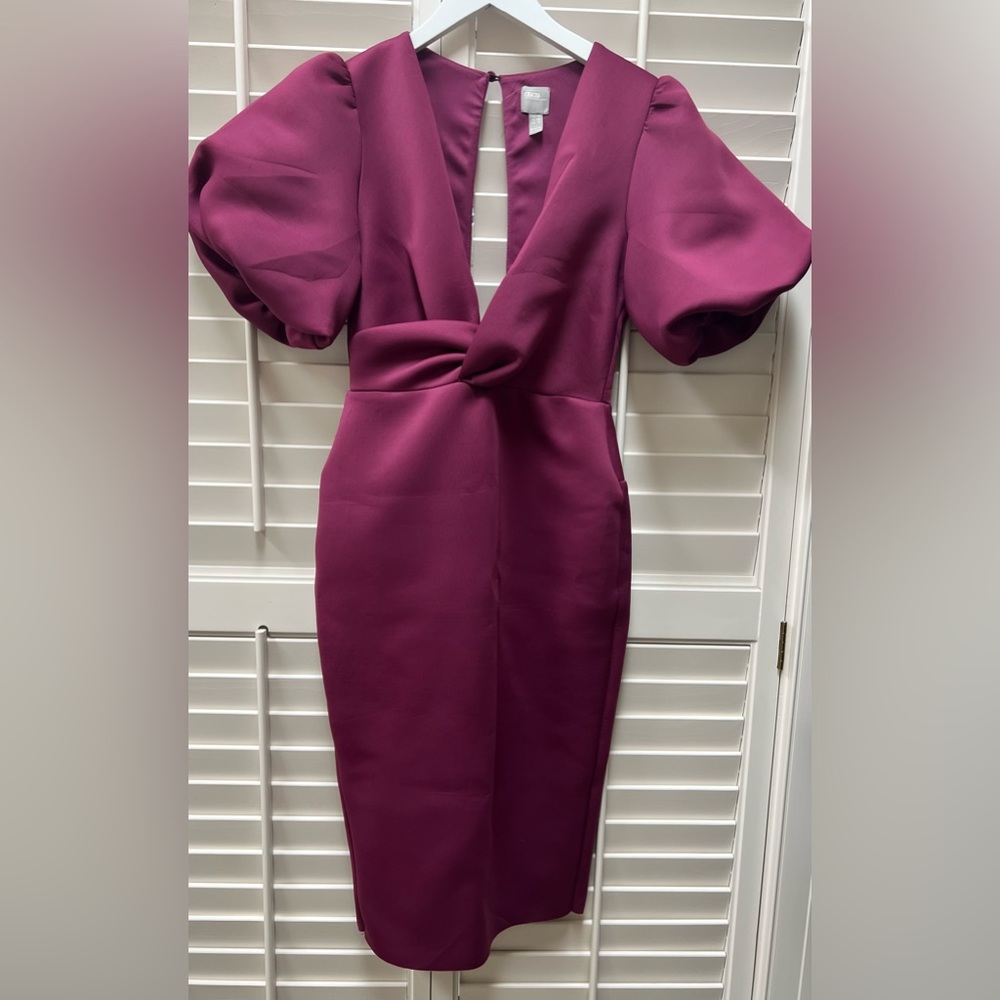 Burgundy Scuba Dress